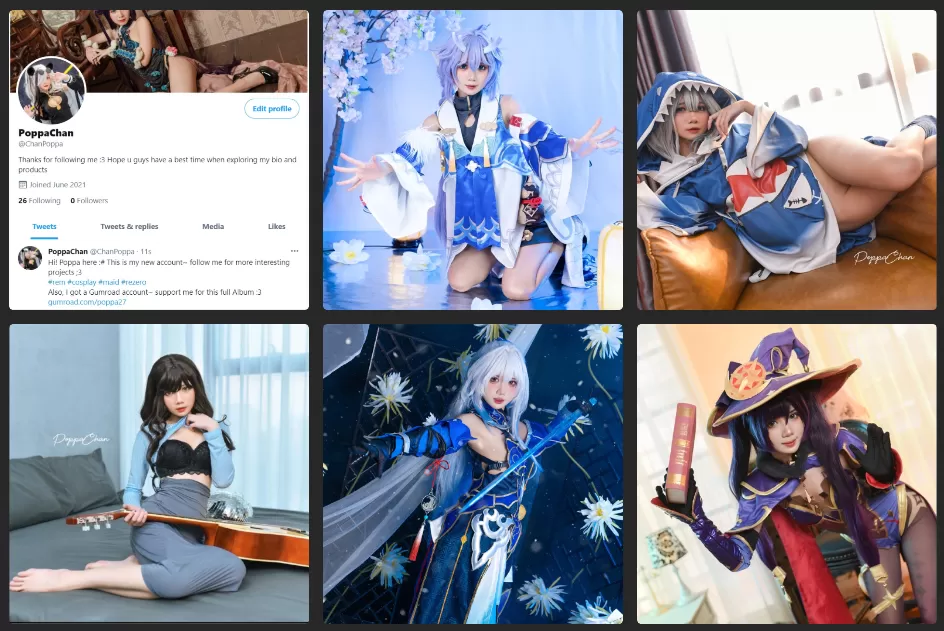 国外poppachan二次元博主图片鉴赏cos写真合集下载[持续更新]-WM图库